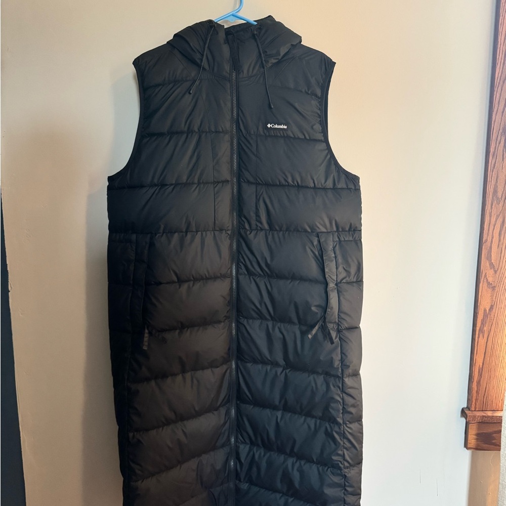 Columbia Black Hooded Puffer Vest